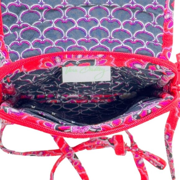 VERA BRADLEY Women's Handbag Red Paisley Design Crossbody Small - Picture 9 of 10